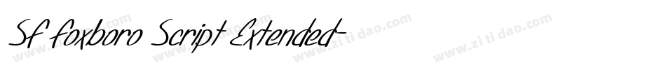 SF Foxboro Script Extended字体转换